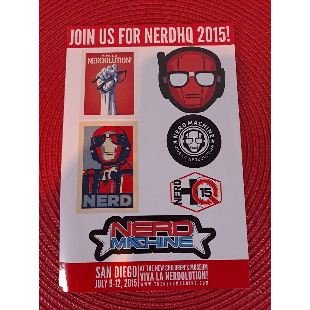 Loot Crate Nerd Machine 2015 San Diego NERDHQ‎ Viva La Nerdolution Sticker Sheet